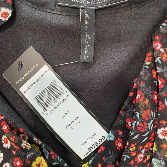 NWT BCBG Max Azria Floral Dress XS - Picture 4 of 5